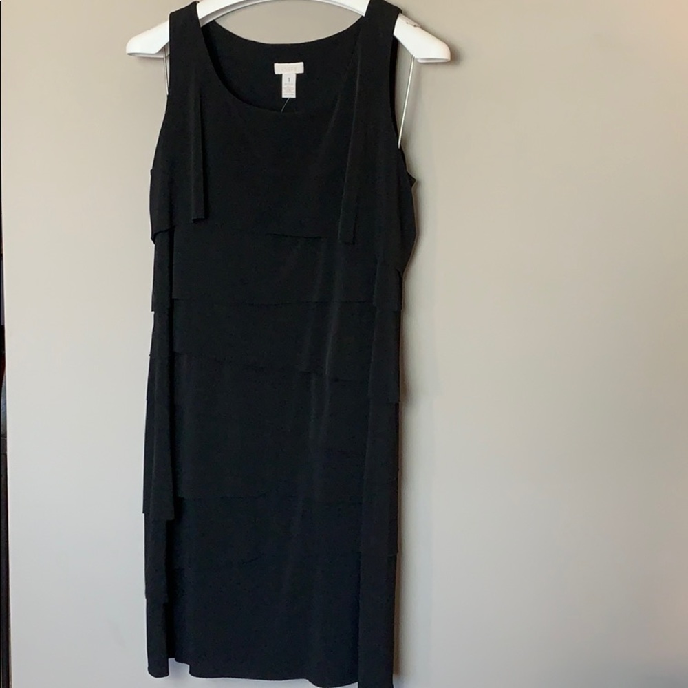 NWT-Black Chico’s Jill Layer Dress